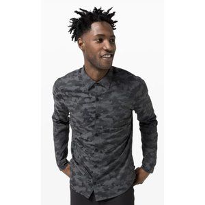 LULULEMON Down to the Wire Shirt in Black Obsidian Camo - Size S